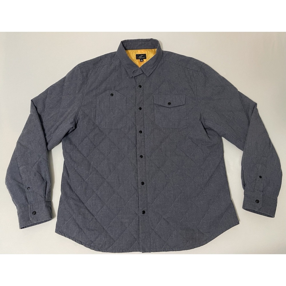 Alpinestars Triton Shirt Jacket Men's Size 2XL‎ Lined Quilted Gray Yellow